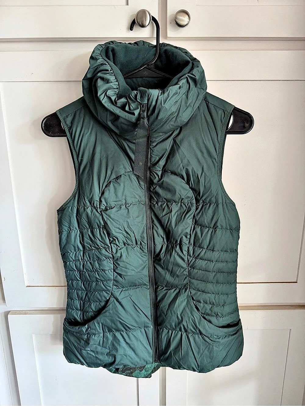 lululemon Quilted Hooded Vest Green Size 6